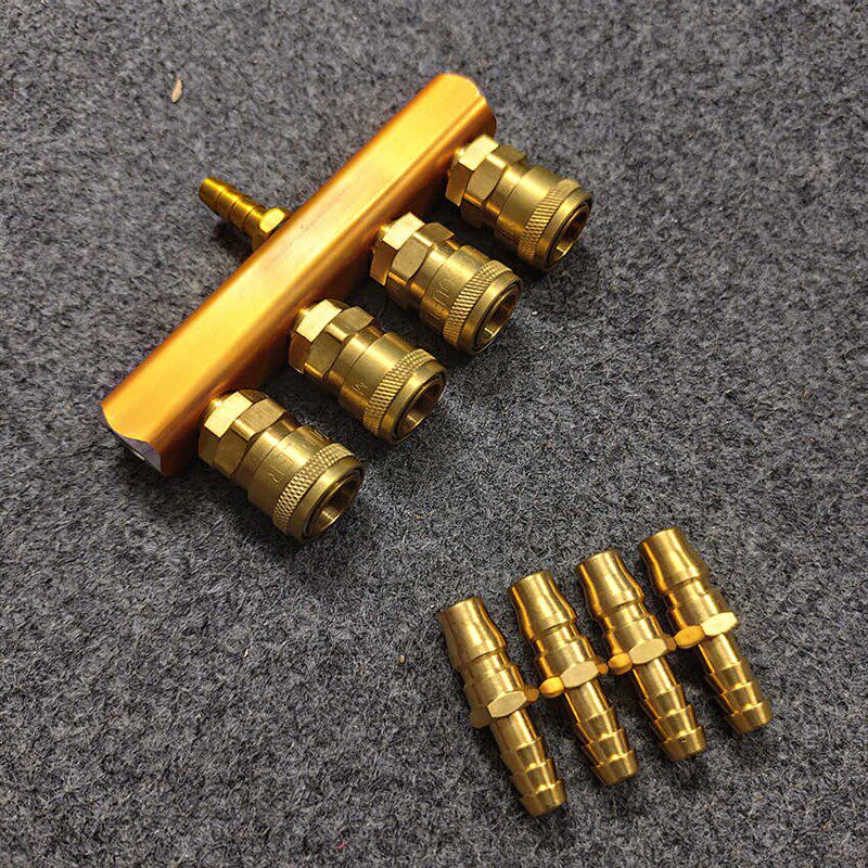 多位气体分流排接铜快速接头鱼箱鱼缸鱼池鱼仓供R氧气分流铜排接