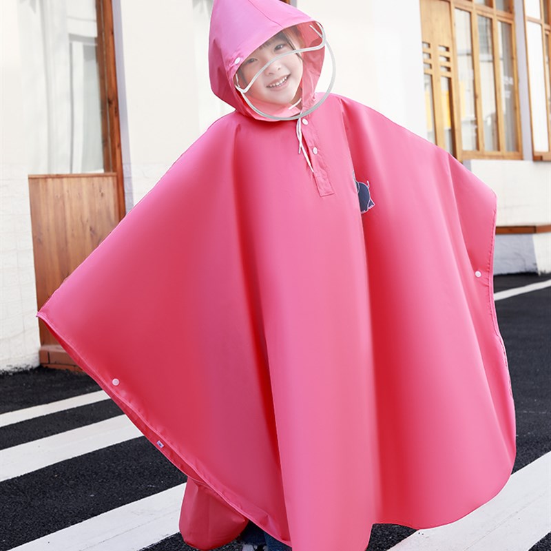 雨衣儿童4岁幼儿园男孩女童78岁小学生斗篷10岁背包宝宝骑行雨披