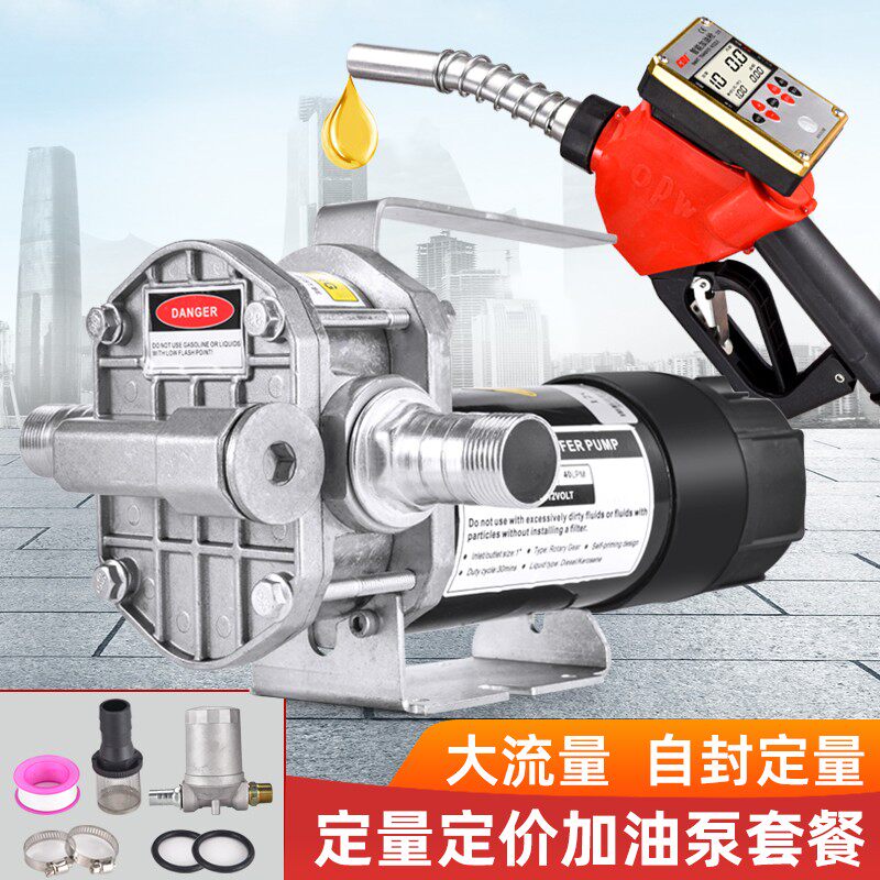 易丰扬正反转12V24V电动齿轮抽D油泵加油机抽油器定量定价柴油煤