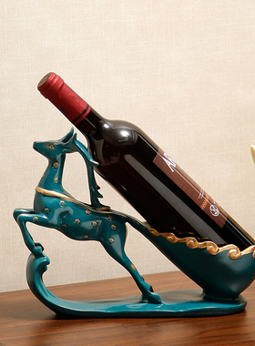 轻奢高档麋d鹿红酒架摆件斜放家居酒柜餐桌乔迁之喜送礼桌面装饰