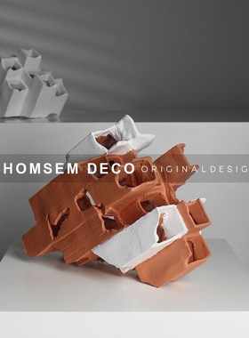 现代简约蜂巢立体几何摆件t样板间售楼处书房客厅茶几桌面软装饰