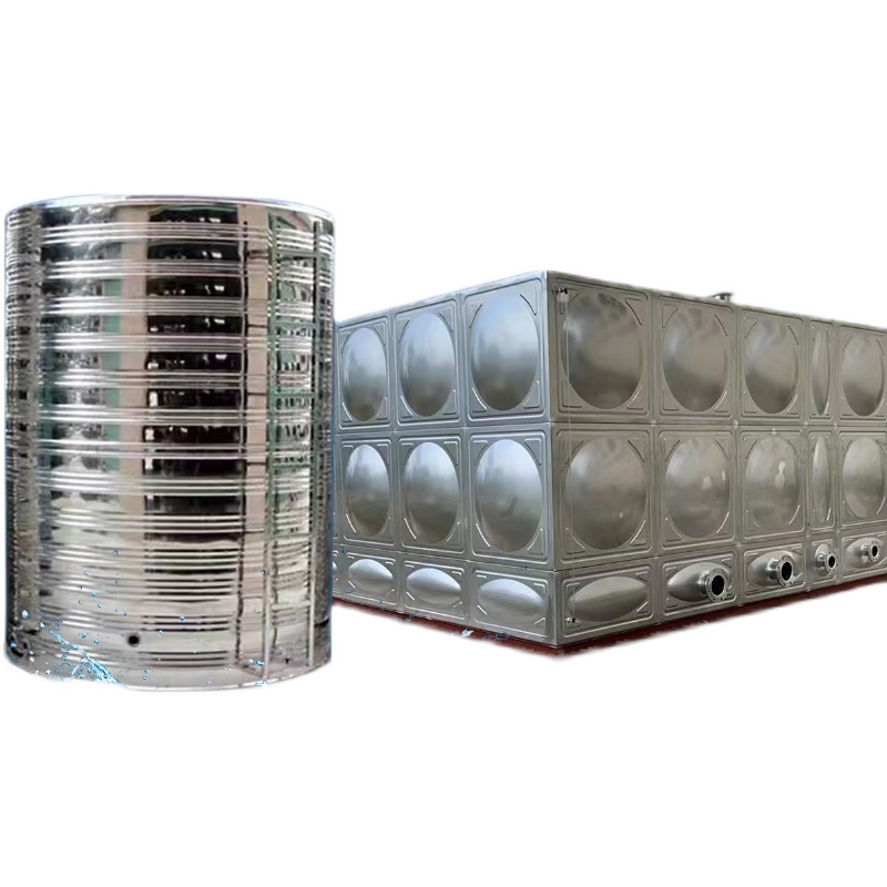 3/5/8/10吨不锈钢保温水箱圆形商用家用热水工程消防方形水箱塔罐