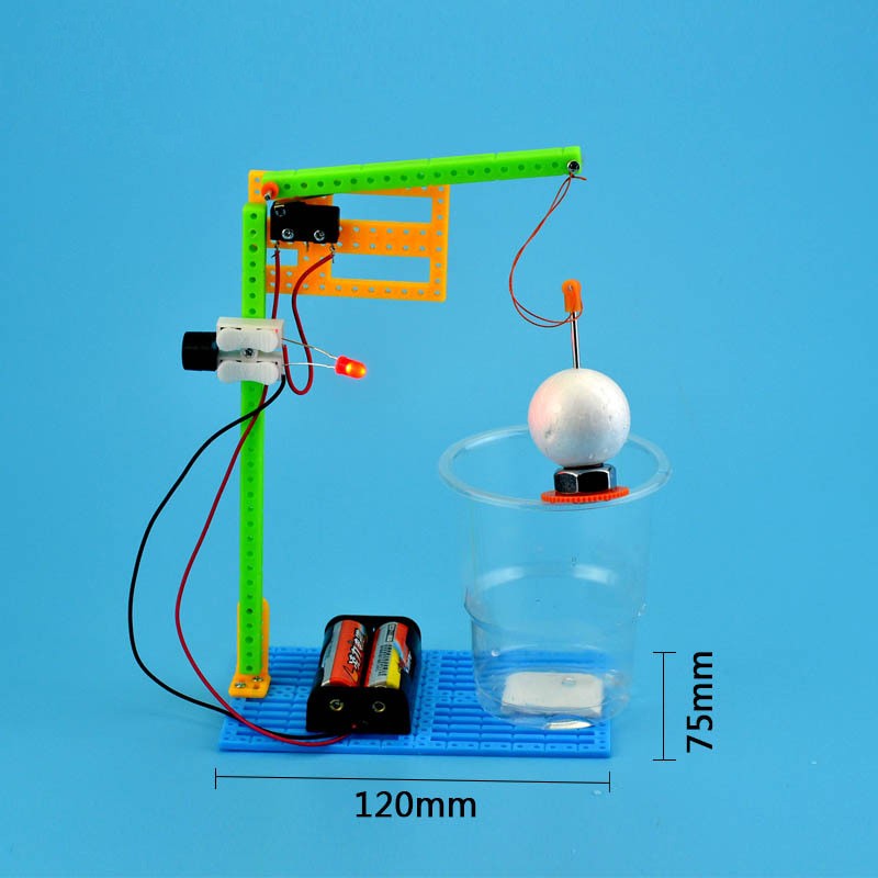 儿童AM玩具教具自动水位报警器DIY科学小制作感应电路触发实验