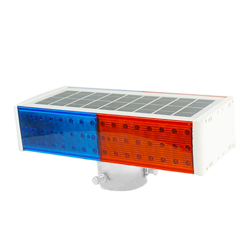 太阳能爆闪灯一体道路施工信号灯夜间频闪交通警示双面路障灯