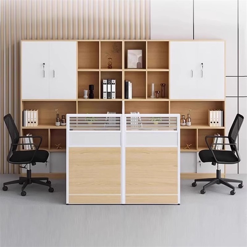 职员屏风办公桌椅组合财务办公室桌子文员高柜办公桌2/双人面对面