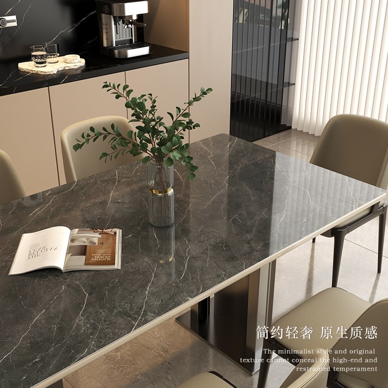 简约仿大理石纹透明餐桌垫防水防油防烫免洗桌布轻奢高级感茶几垫