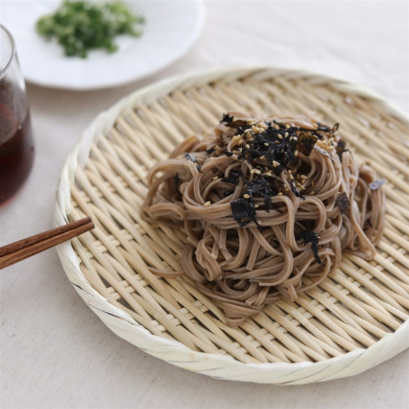 出口订单手工竹编工艺料理盘餐盘竹制品手付盘荞麦面盘厨房用品