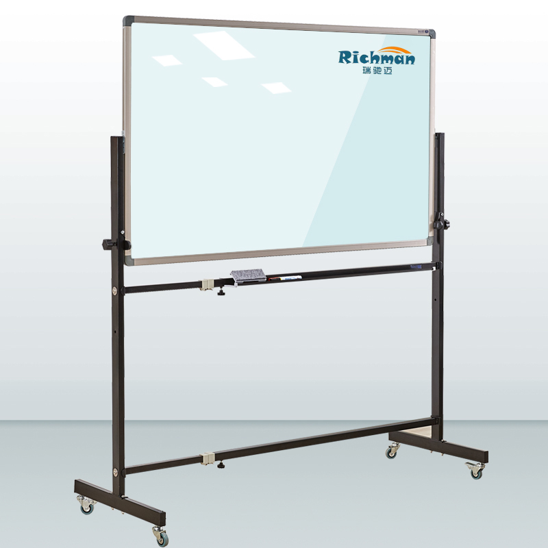 移动钢化玻璃白板90120 白板G写字支架子式磁性会议儿童板