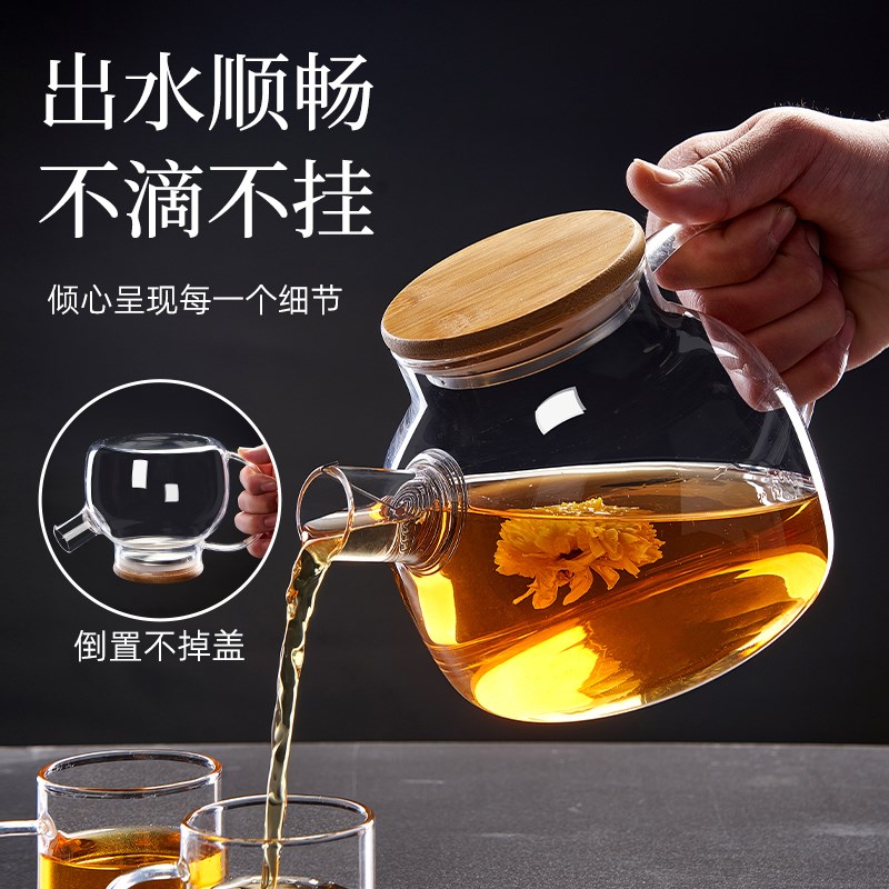 围炉煮茶壶玻璃壶l泡茶壶家用冷烧水壶明火电陶炉煮茶器花茶壶