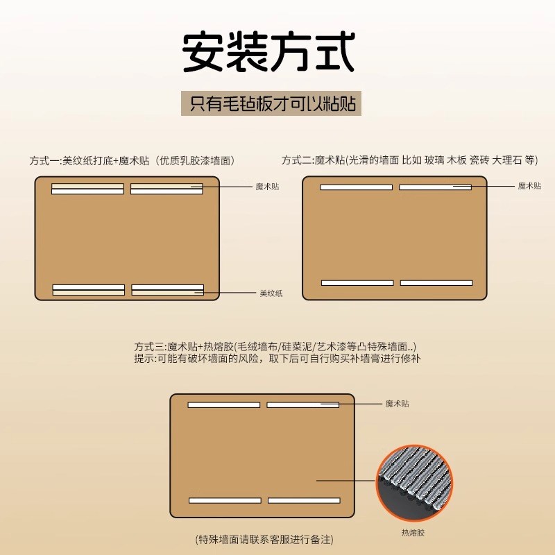 磁吸毛毡板墙贴照片墙软木板v墙上装饰羊毛毡幼儿园教室留言背景
