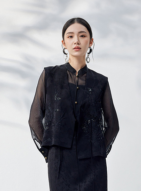 【时菲菲】商场同款秋季马甲衬衫假两件衬衫N047B43550