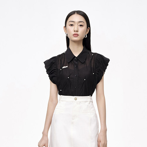 【时菲菲】商场同款夏季新品法式浪漫感衬衫N044A42199