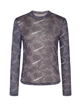 【时菲菲】商场同款春秋款亲肤百搭网纱打底衫N022A41224