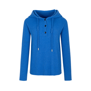 绵羊毛连帽针织衫 冬季 商场同款 NDY11A34735 时菲菲