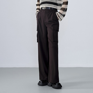 裤 春秋宽松直筒阔腿工装 商场同款 N132A41303 时菲菲