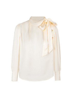 【时菲菲】商场同款春秋新品不规则门襟醋酸上衣N021A41155