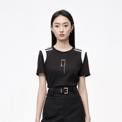 【时菲菲】商场同款夏季新品天丝棉针织上衣N034A42005