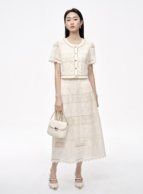 【时菲菲】商场同款夏季蓄丝小香风两件套装N204B42026