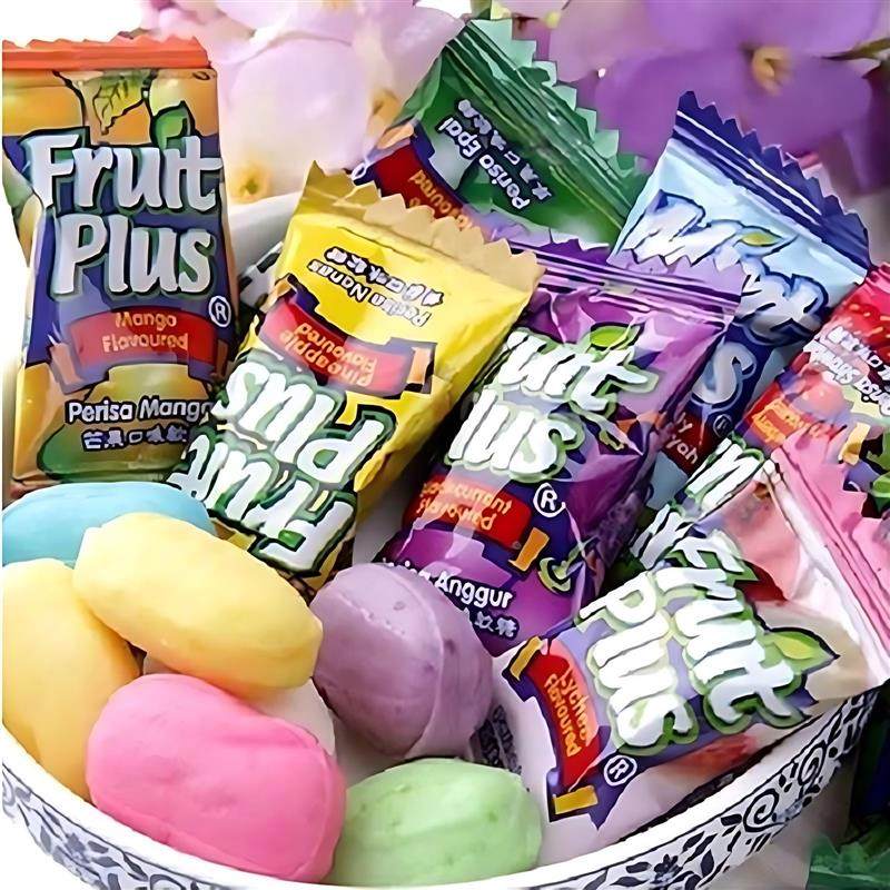 D正品Fruit Plus马来西亚风味水果软糖果糖果果汁软糖网红零食50