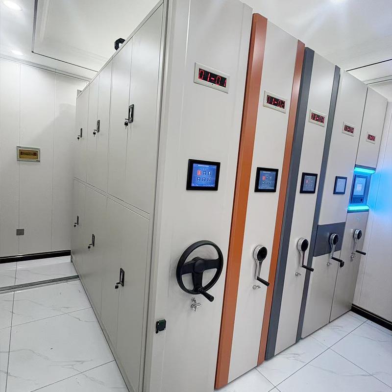 手摇轨道式密集架移动智能密集柜档案柜钢制密集架档案密集柜