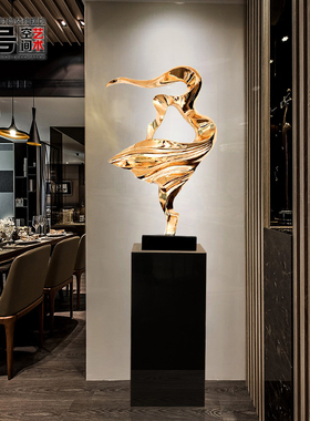 抽象人物雕塑翩翩起舞艺术t品配饰时尚样板房空间雕塑室内装饰摆