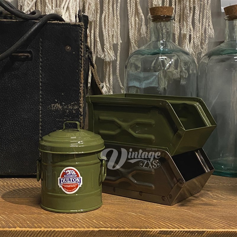 宅小生 DULTON金属收纳罐 桌面垃圾桶笔筒杂物罐W多色分类罐铁桶