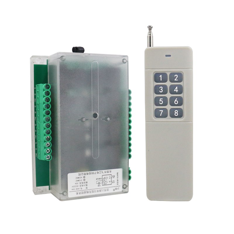 远距离大功率3h0A八路遥控开关12V24V220V远程控制无源输出穿墙遥