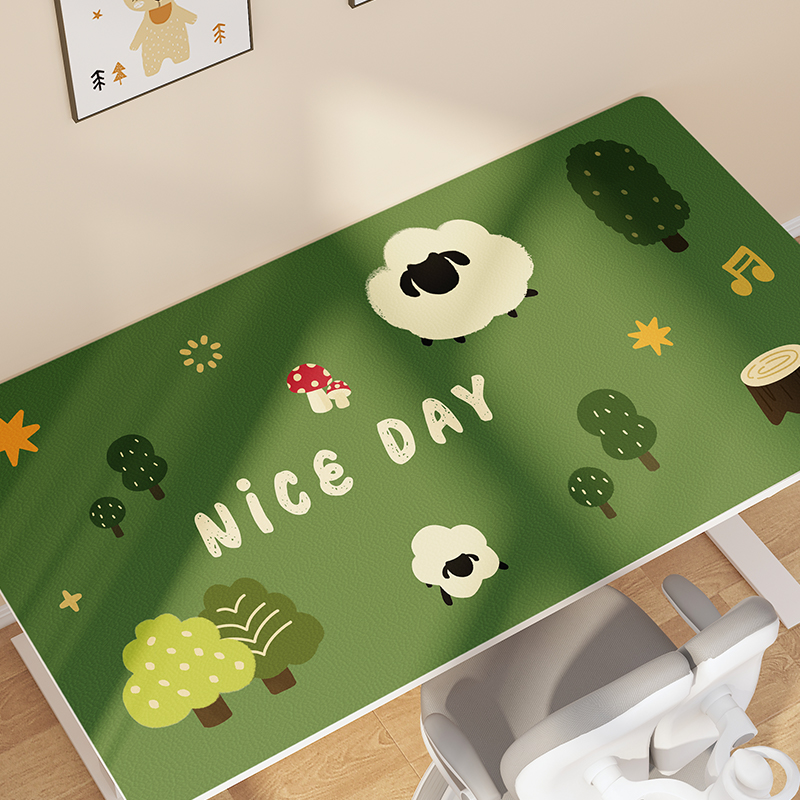 学生书桌垫环保护眼儿童学习写字台专用桌面皮革垫子办公电脑桌布