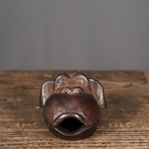 仿古铸铁猩猩香薰烟灰缸复古中式家居案头茶几收藏摆件