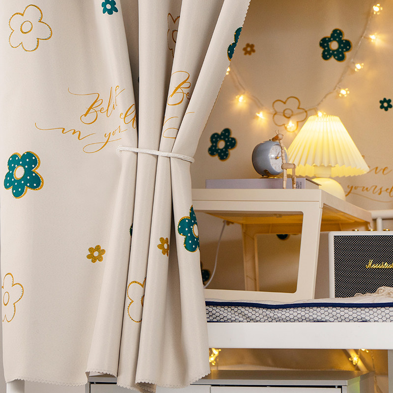 大学生宿舍床帘h上铺加厚强遮光帘子寝室女生围帘上下铺公主风床