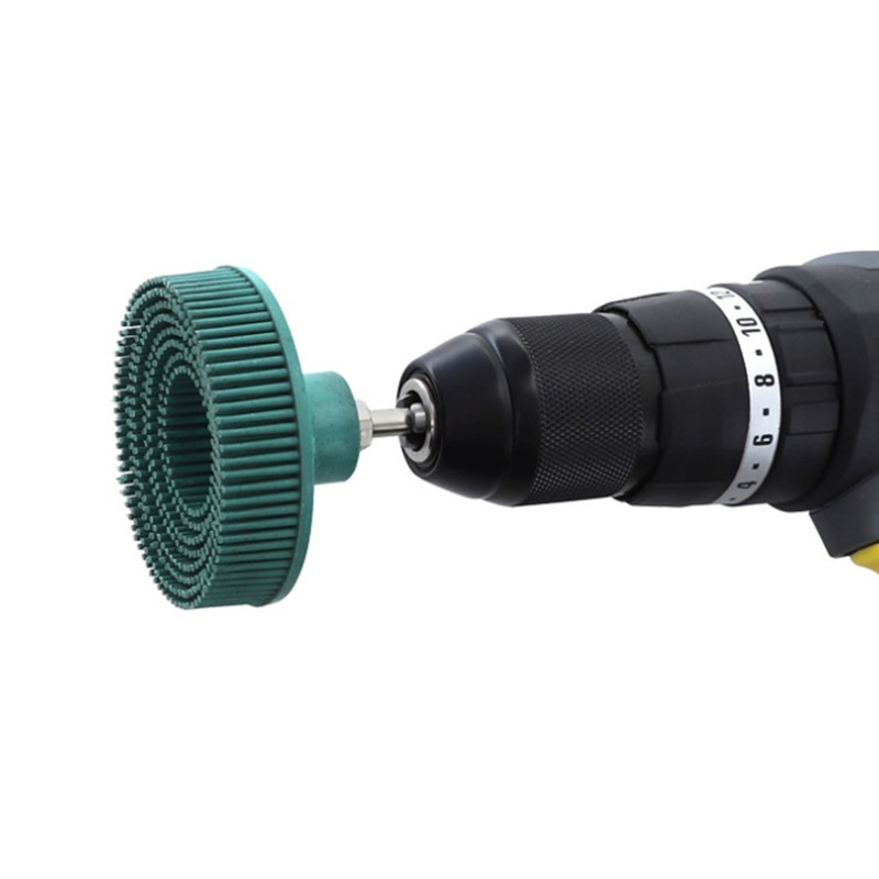 电钻圆盘刷 金刚砂橡胶磨料刷 去毛刺抛光Q打磨刷子2寸 3寸