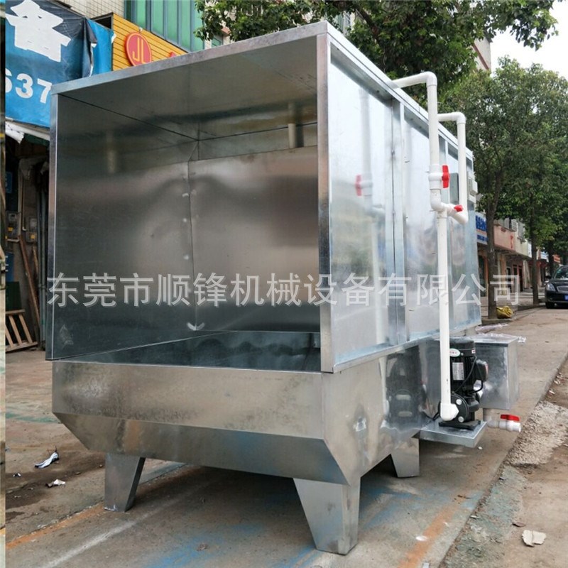 环保水帘柜喷漆台不锈钢喷漆柜镀锌板水濂柜三面流水喷油柜厂家
