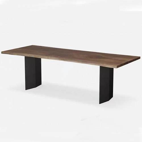 定制原木大桌腿碳钢固体金属支架桌腿实木桌腿餐桌腿