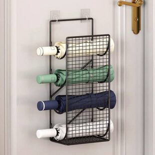 雨伞收纳架免打孔雨伞桶家用门口神器多层放雨伞架壁挂雨伞沥水架