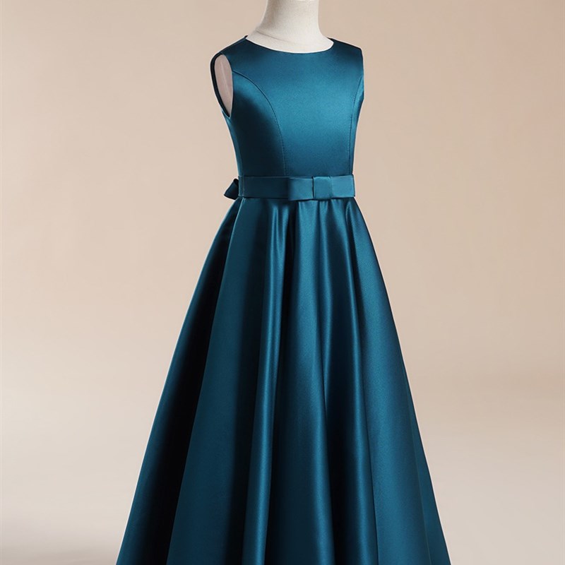 中大童管弦乐团晚礼服女童小提琴演奏H表演儿童钢琴考级比赛缎面