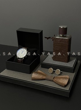 YASA【缎面小托盘组合】样板间现代意式衣帽间衣柜男士袖扣软装