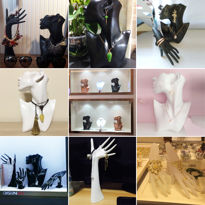 首饰架收纳人像模特饰品拍摄道具挂项链耳环架摆手镯戒指珠宝展架