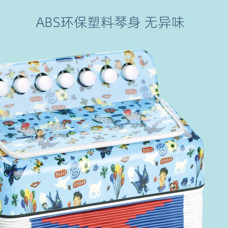 法国vilac儿童手风琴迷你启蒙乐器入门音乐玩具女孩生日礼物3+