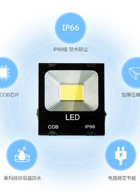 30瓦50W投光灯led户外地灯绿色黄光照树灯景观灯室外庭院防水射灯