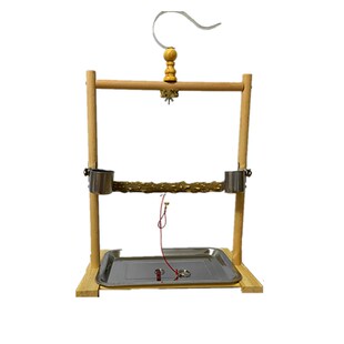 花椒木训练鸟笼伯劳八哥蜡嘴鹩哥铜嘴架子明笼站杆鸟站架