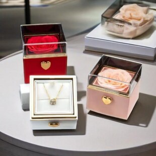 自动旋转戒指盒首饰盒魔术惊喜礼盒送人项链手链生日礼物送女朋友