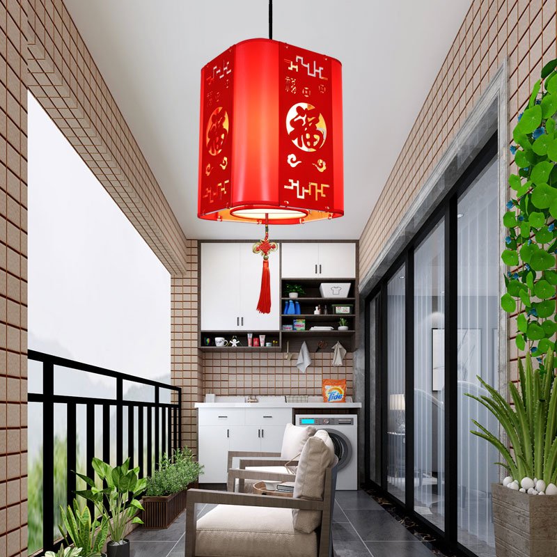 创意小吊灯阳台红灯笼过道新年乔迁大门火锅饭店餐厅吧台中国风具