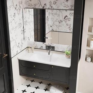 入墙式 龙头浴室柜轻奢陶瓷一体洗漱台盆卫生间洗脸洗手盆组合 暗装