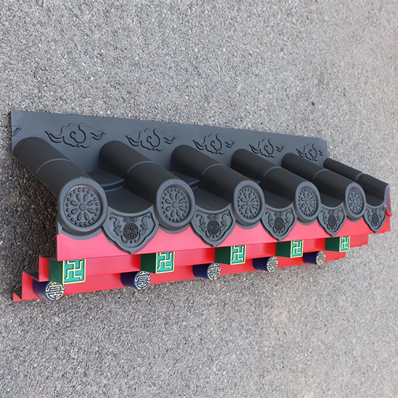 梦古彩绘中号特厚免n架子瓦青出于蓝树脂仿古中式一体精美装饰屋