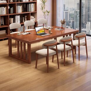 实木大长书桌家用办公长条桌莫比恩工作台双人学习桌去客厅化桌子