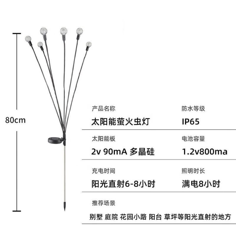 太阳能萤火虫灯草m坪灯户外防水花园庭院地插景观灯风动摇摆氛