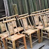 竹编竹制品凳子椅子桌子竹架可定制创意复古传统手工老式 竹椅子