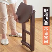 实木折叠凳家用可折叠餐桌凳子餐椅厨房高凳折叠椅吧台高脚凳椅子