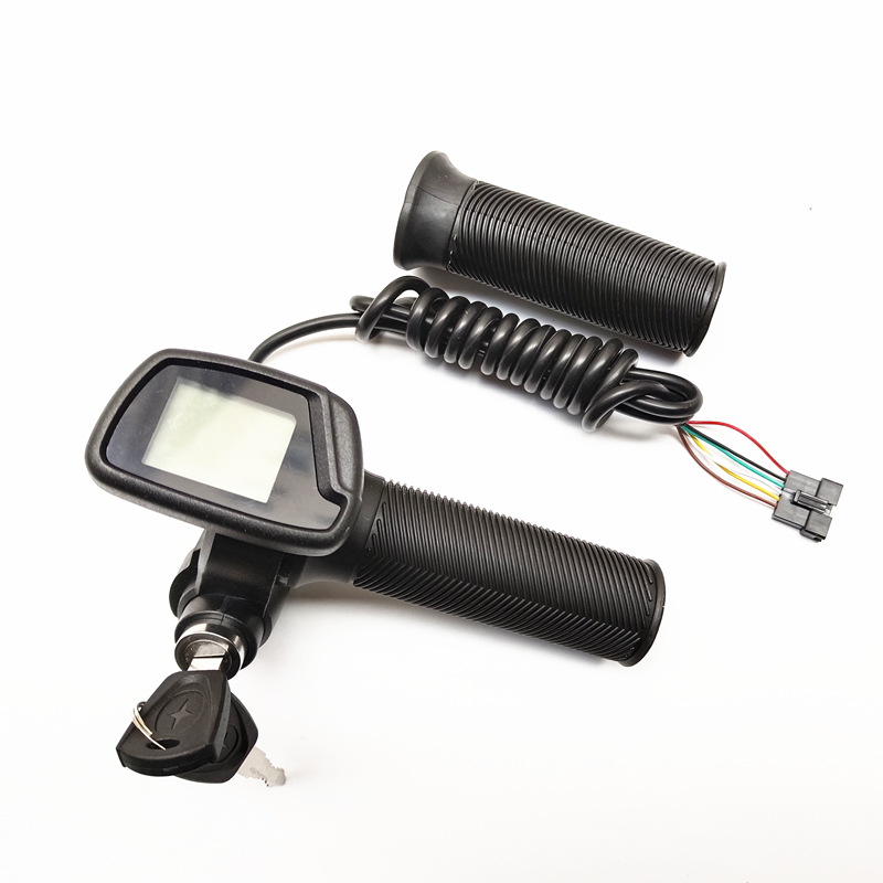 48V电动滑板车油门手柄锂电折叠代驾车速度里程电量带锁数显转把