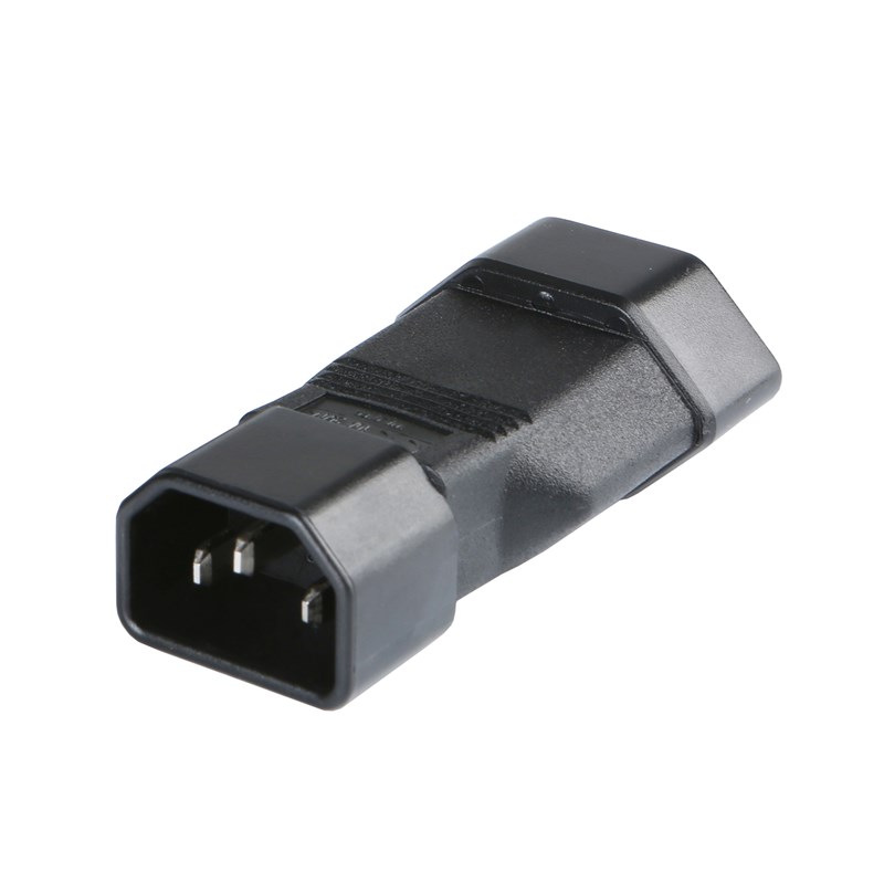 电源转换插头品字C13插座转瑞士标接口3圆脚C14连接器 WA-0156